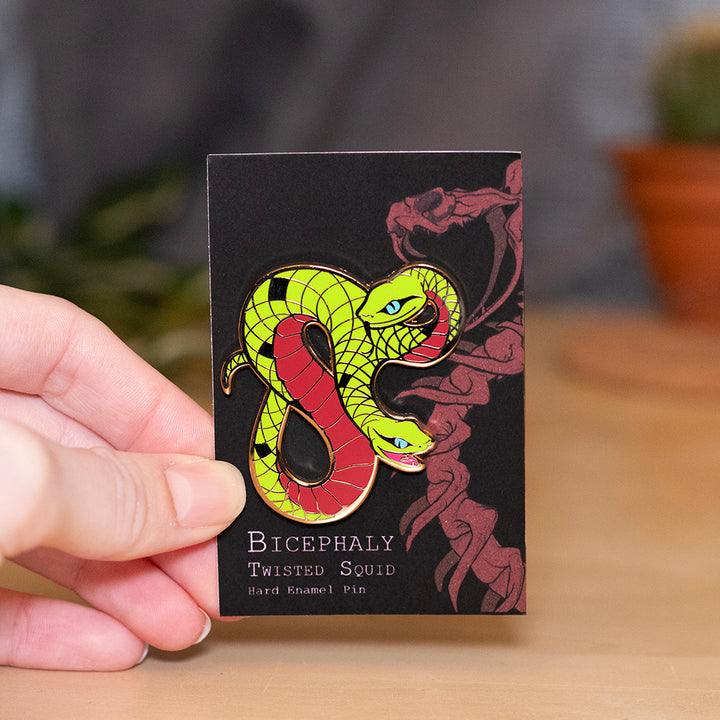 2 Headed Snake 50mm Enamel Pin