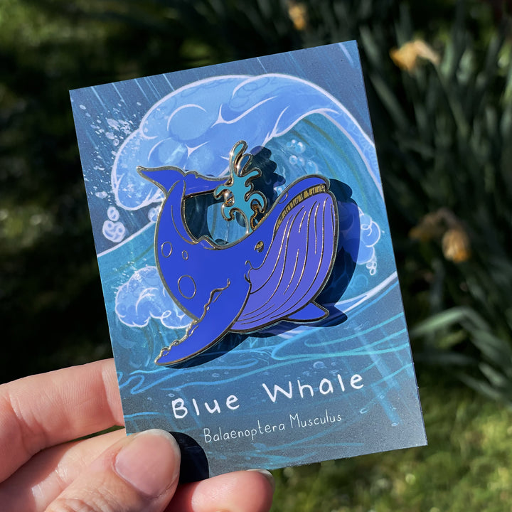 Blue Whale Enamel Pin