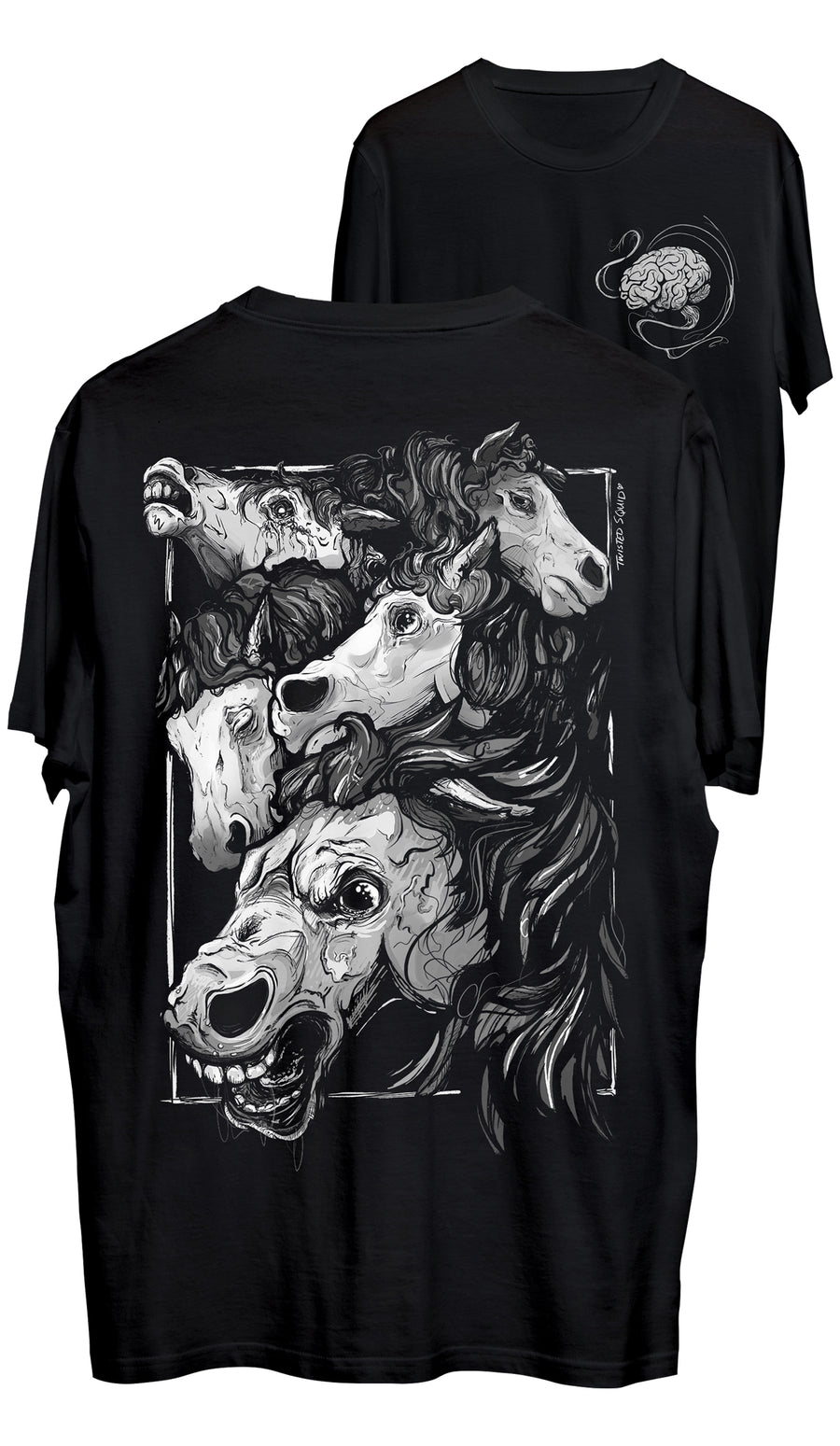 Horses of Grief Back Print Tee