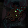Strawberry Squid Enamel Pin [GLOWS IN THE DARK]