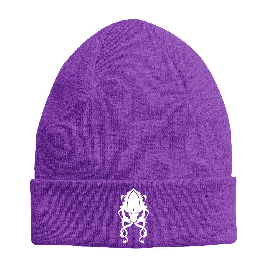 Purple Twisted Squid Logo Beanie
