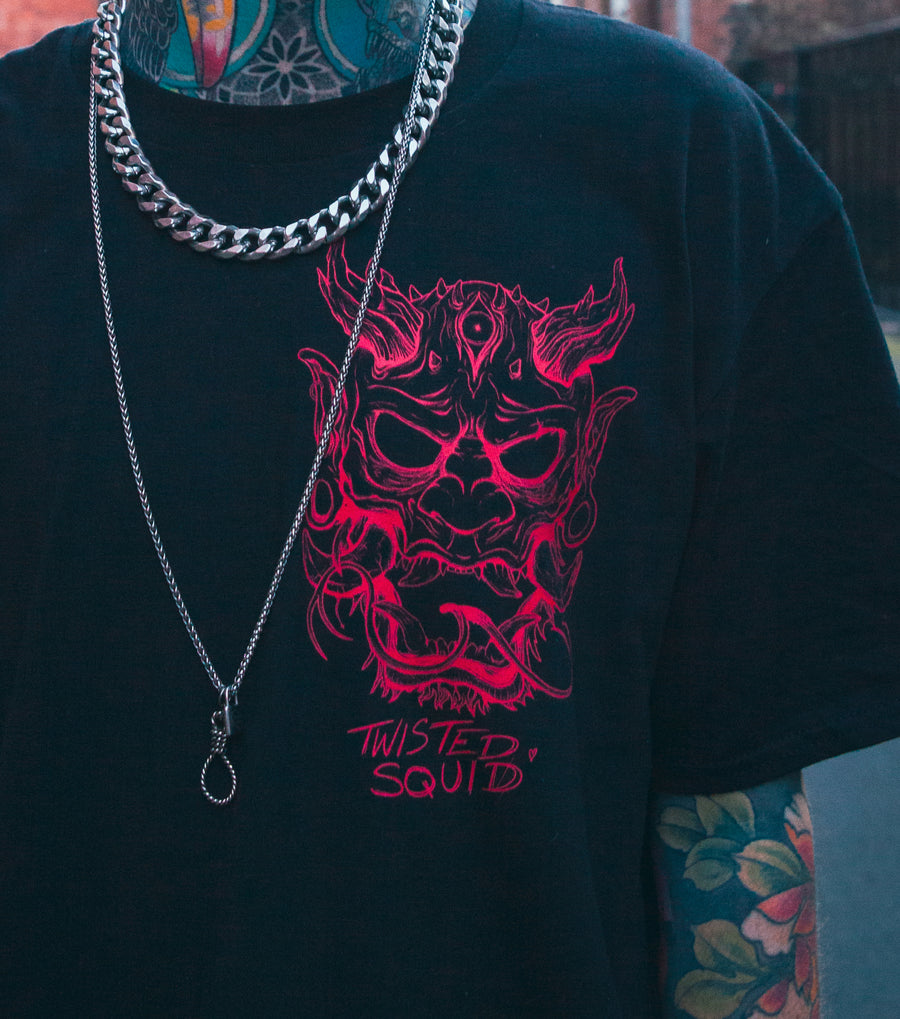 Oni Mask Back Print T-Shirt