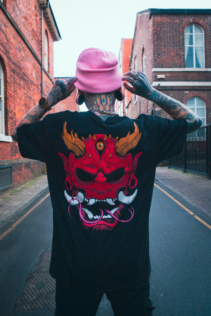 Oni Mask Back Print T-Shirt