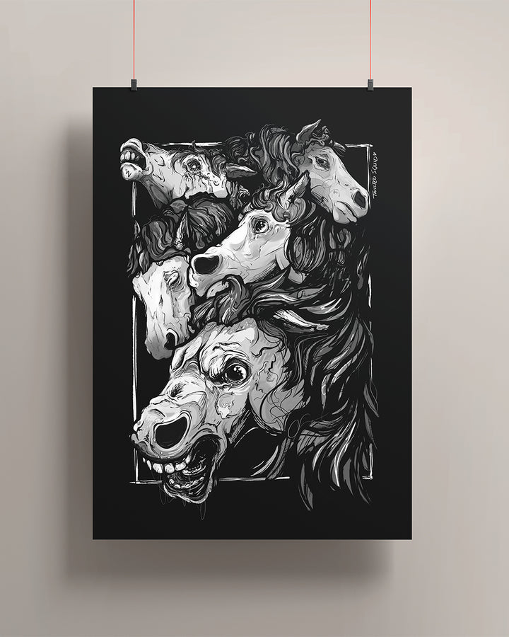 "Horses of Grief" - Art Print