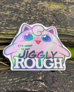 Jiggly Rough Holographic Sticker