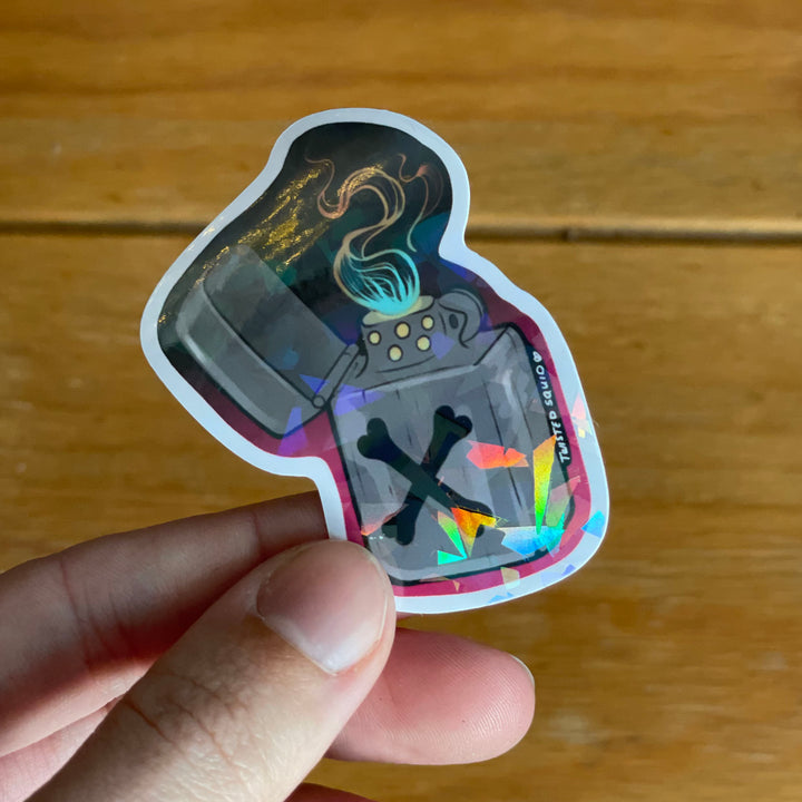 Holographic Lighter Vinyl Sticker