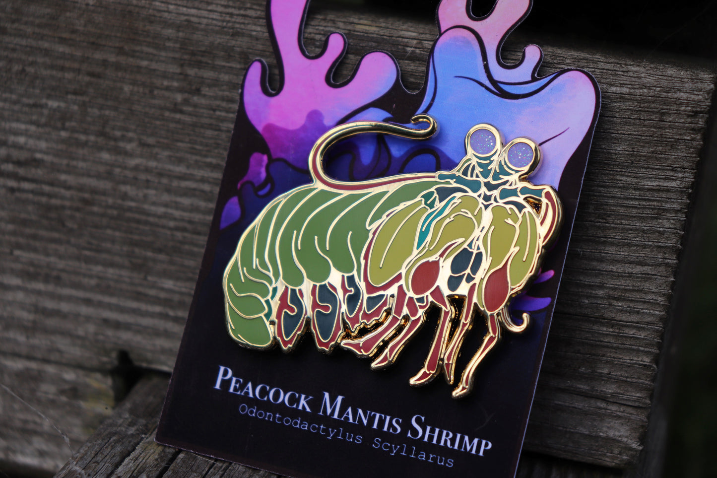 Peacock Mantis Shrimp Enamel Pin