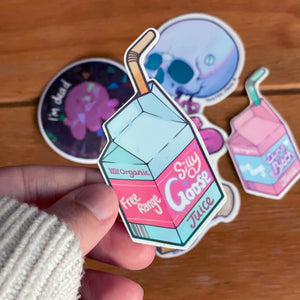 Silly Goose Juice Vinyl Holographic Sticker