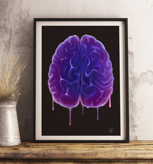 Brain Melt Art Print